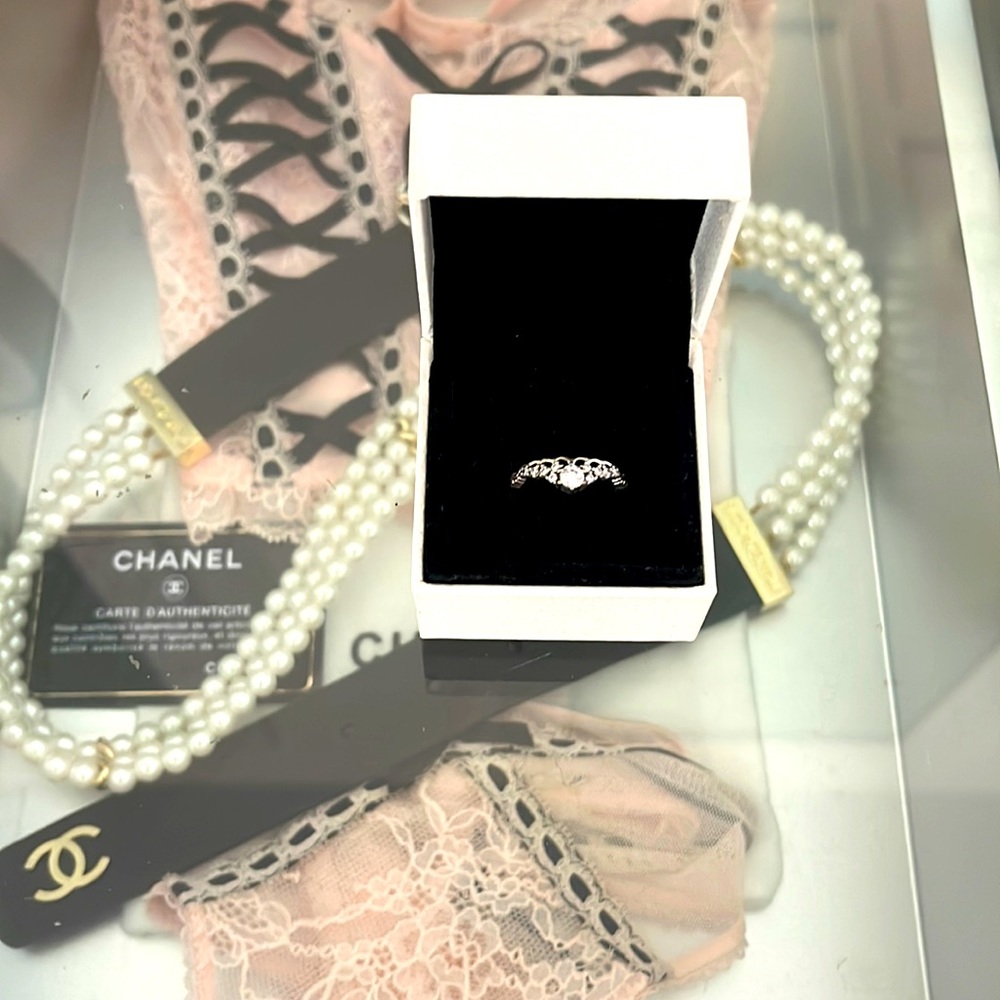 Pandora silver diamond ring